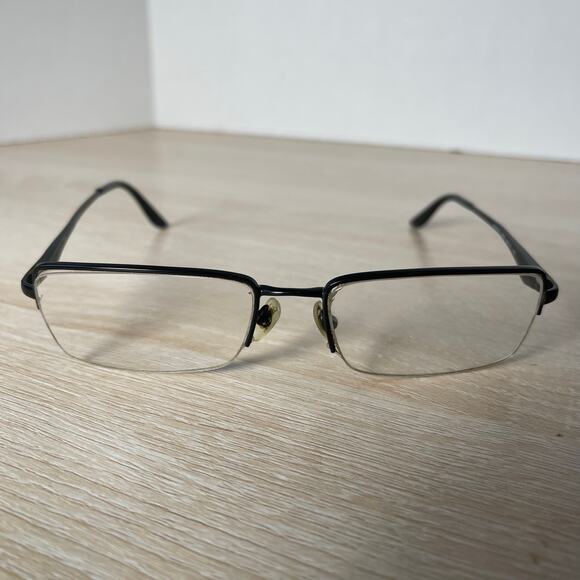 Ray-Ban RB6154 2576 Eyeglasses Half Rim Black Metal Flex Hinge Frames 54-17-140 - Picture 2 of 9